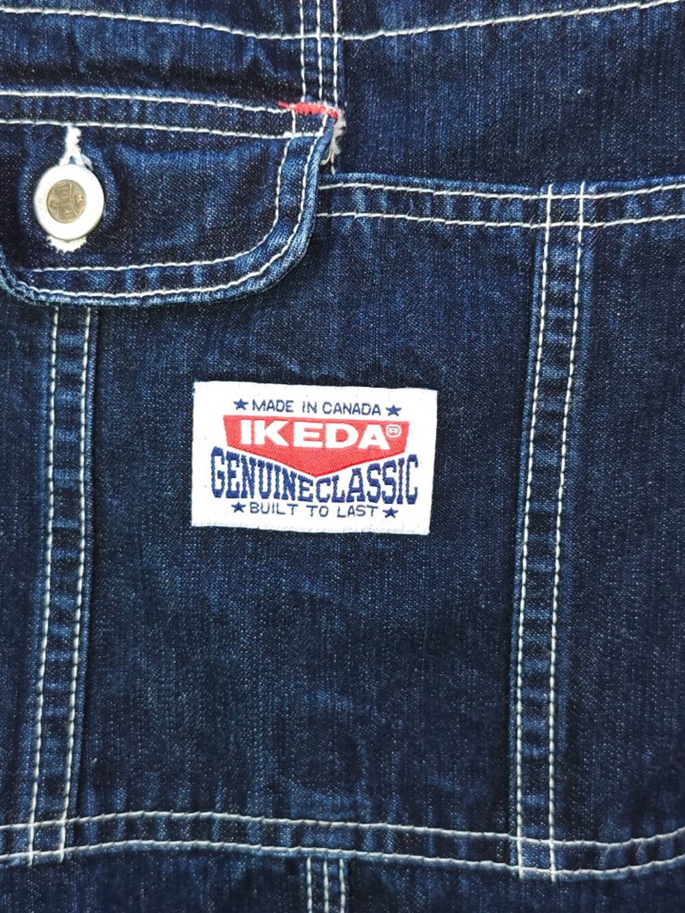 IKEDA Genuine Classic Overalls Men's Size Large Made in Canada Howick Apparel - Picture 6 of 7